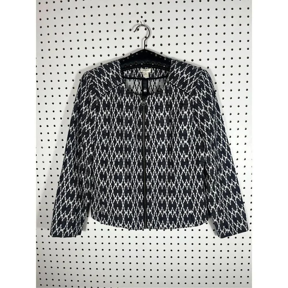 J.Crew geometric print blazer jacket size XS